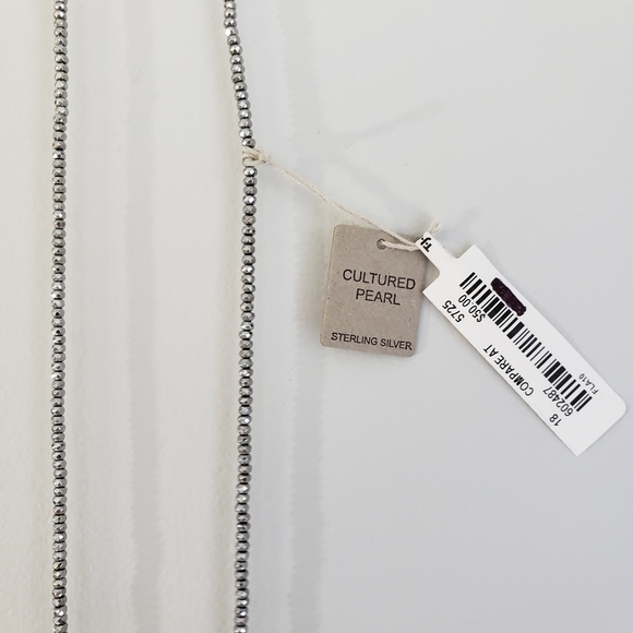 Sprig Necklace Sterling Pearl - Picture 2 of 8